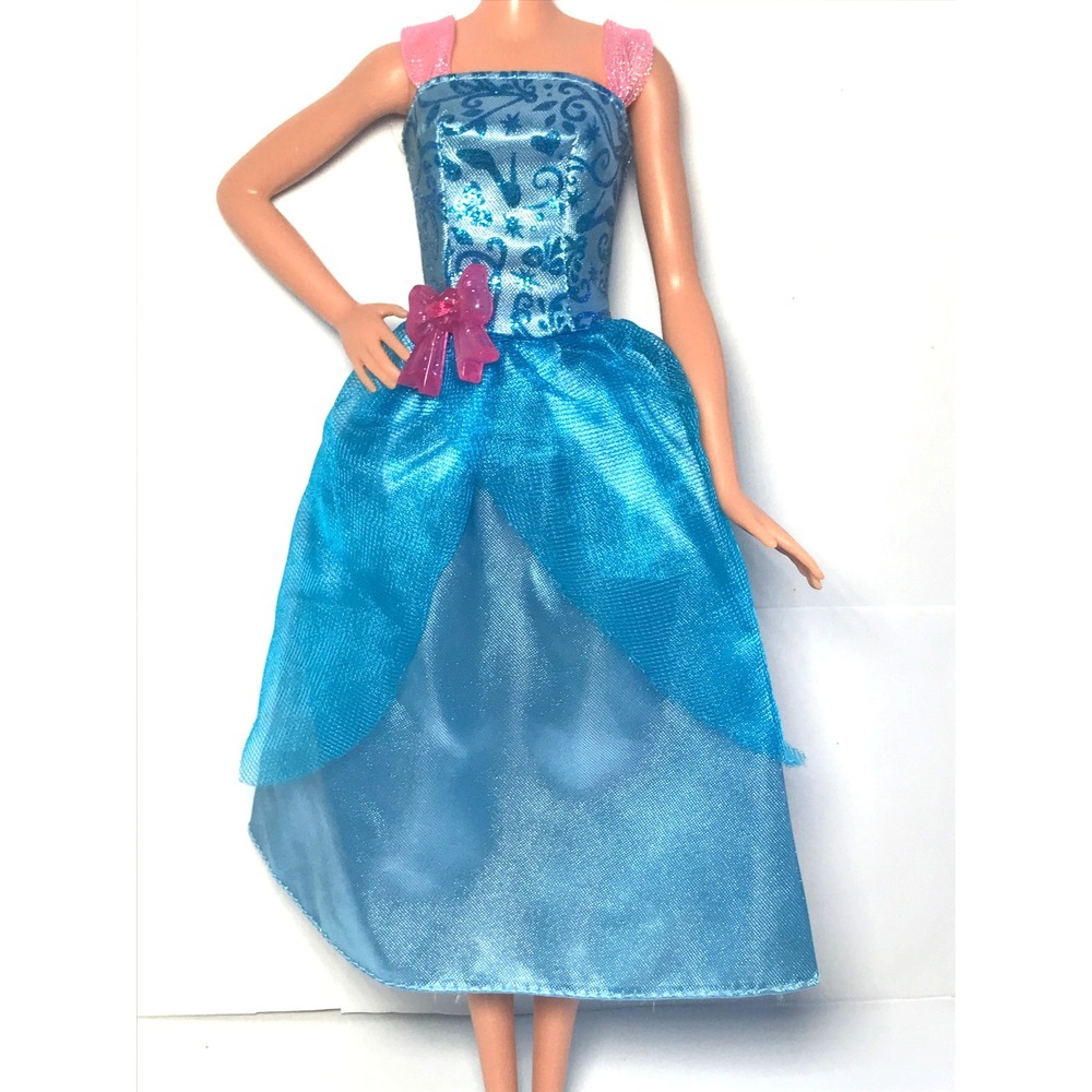 Barbie Doll Clothing 2011 Disney Cinderella Blue & Pink Tulle Skirt Party Dress